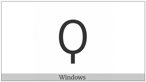 Old Italic Letter Ku on various operating systems