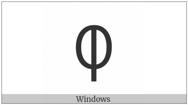 Old Italic Letter Phe on various operating systems