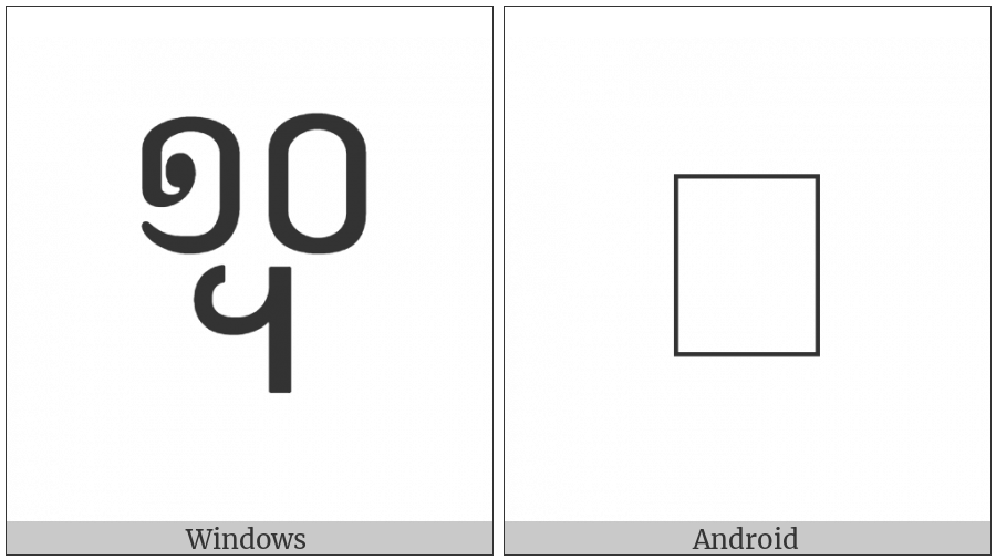 Khmer Symbol Dap Koet on various operating systems