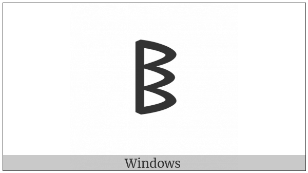 Old Italic Letter Southern Tse on various operating systems
