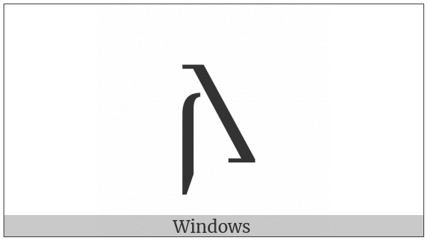 Gothic Letter Ahsa on various operating systems