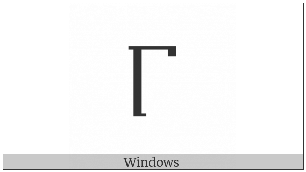 Gothic Letter Giba on various operating systems