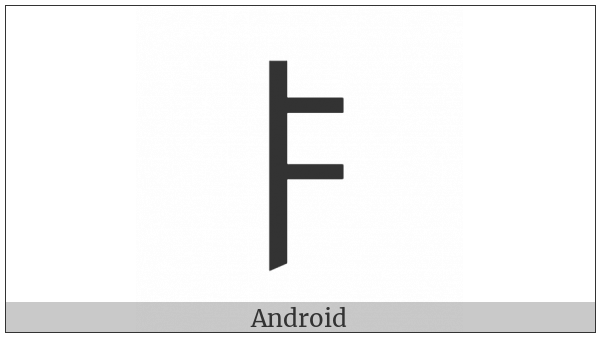 Gothic Letter Faihu on various operating systems