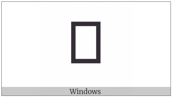Deseret Small Letter Short Ah on various operating systems