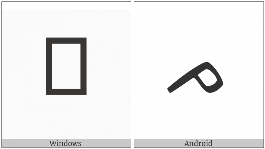 Buginese Letter Ja on various operating systems