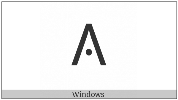 Osage Capital Letter Ain on various operating systems