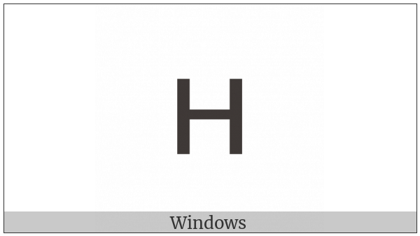Latin Letter Small Capital H on various operating systems