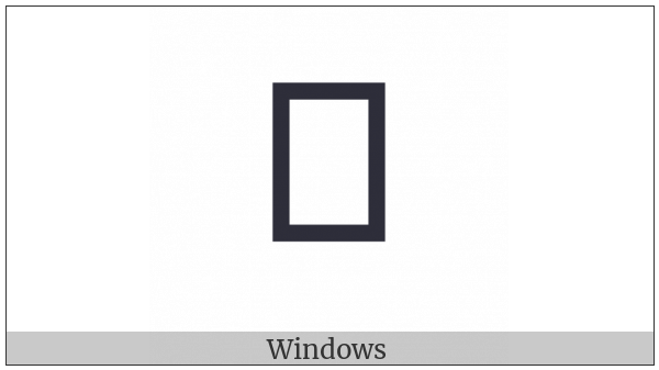 Caucasian Albanian Letter Inya on various operating systems