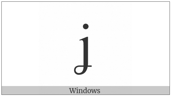 Latin Small Letter J With Crossed-Tail on various operating systems