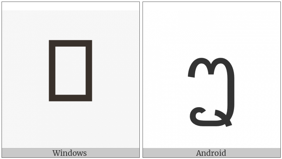 Tai Tham Letter Rue on various operating systems