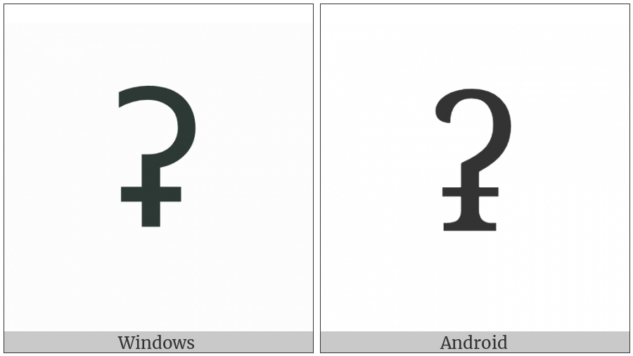Latin Letter Glottal Stop With Stroke on various operating systems