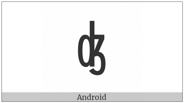 Latin Small Letter Dezh Digraph on various operating systems