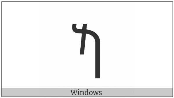 Imperial Aramaic Letter Mem on various operating systems