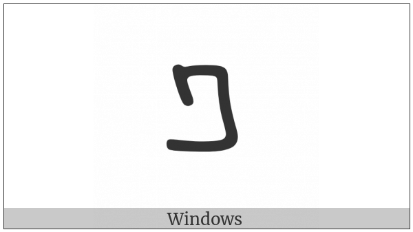 Palmyrene Letter Pe on various operating systems