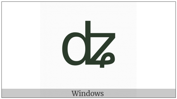 Latin Small Letter Dz Digraph With Curl on various operating systems