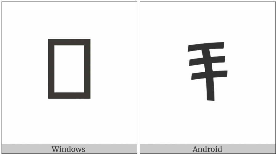 Phoenician Letter Semk on various operating systems