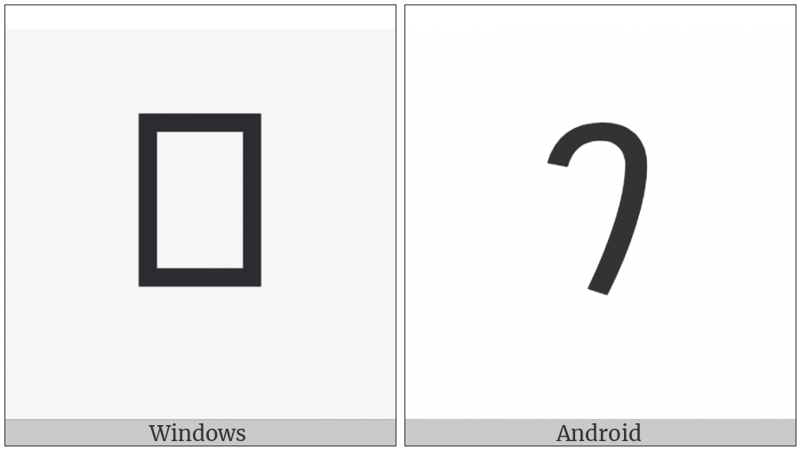 Phoenician Letter Pe on various operating systems