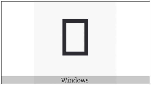 Meroitic Cursive Letter Wa on various operating systems