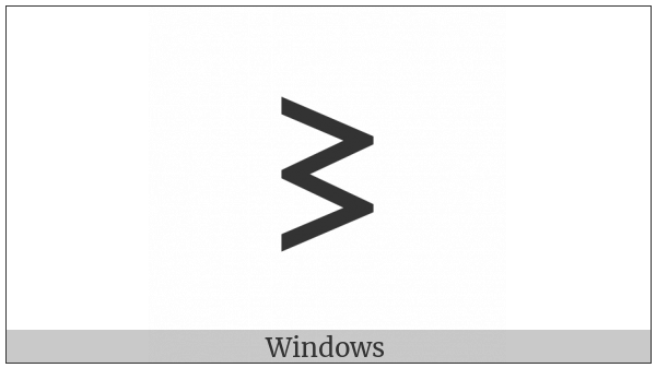 Old South Arabian Letter Shin on various operating systems
