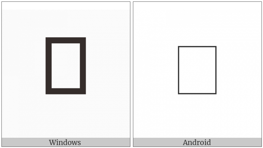 Old South Arabian Letter Beth on various operating systems