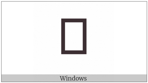 Old North Arabian Letter Kaf on various operating systems