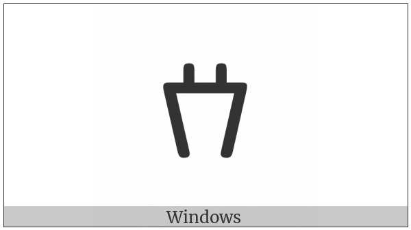 Old North Arabian Letter Alef on various operating systems