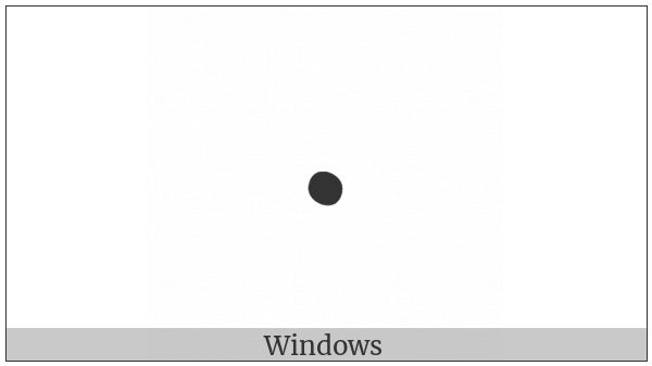 Manichaean Punctuation Dot on various operating systems