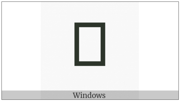 Avestan Letter A on various operating systems