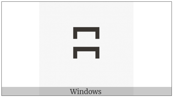 Latin Letter Bidental Percussive on various operating systems