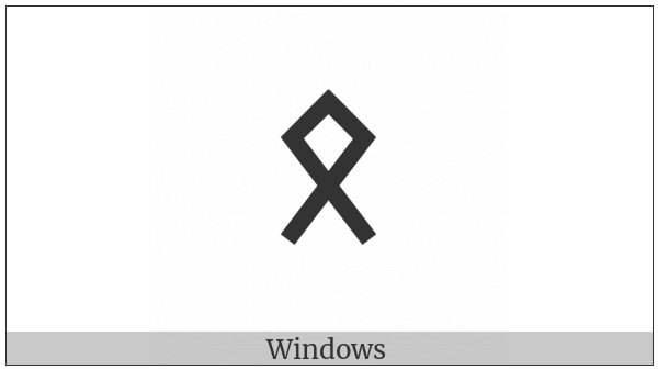 Old Turkic Letter Orkhon Aeb on various operating systems