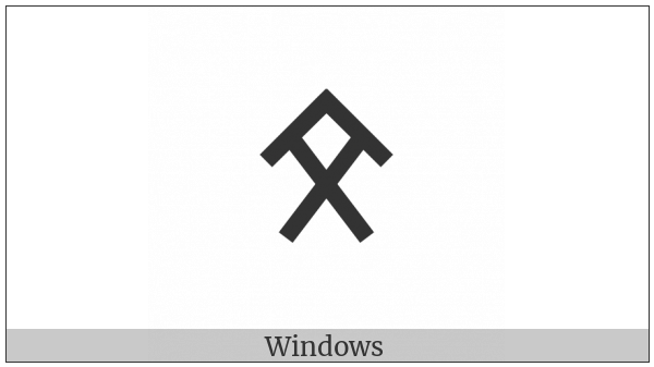 Old Turkic Letter Yenisei Aeb on various operating systems