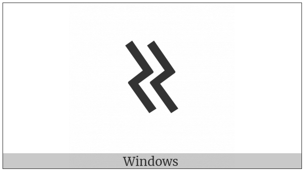 Old Turkic Letter Yenisei Ad on various operating systems