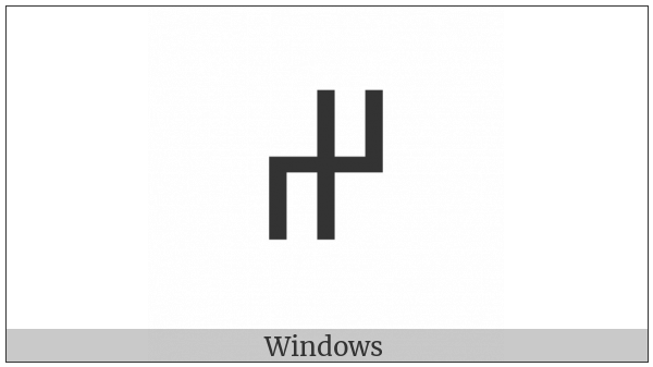 Old Turkic Letter Orkhon Ez on various operating systems