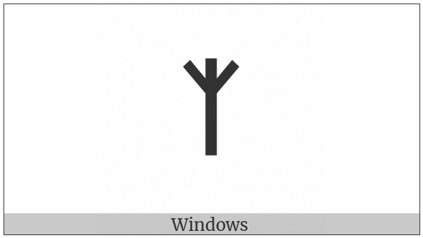 Old Turkic Letter Orkhon Ic on various operating systems