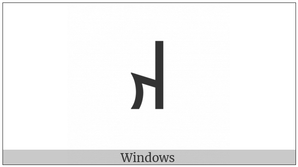 Old Turkic Letter Orkhon Aq on various operating systems
