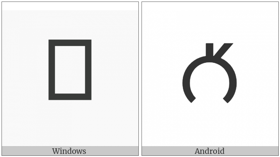 Old Turkic Letter Orkhon Ot on various operating systems