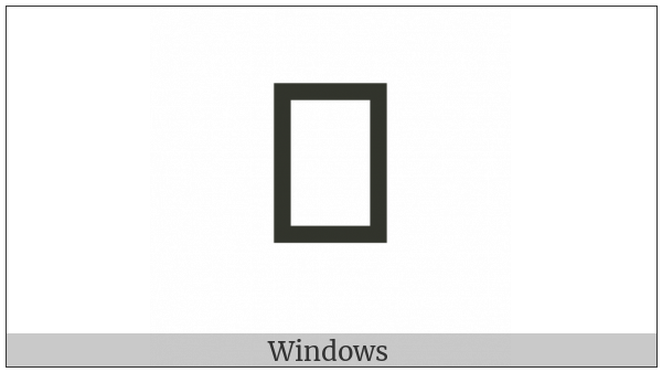 Old Hungarian Capital Letter Unk on various operating systems
