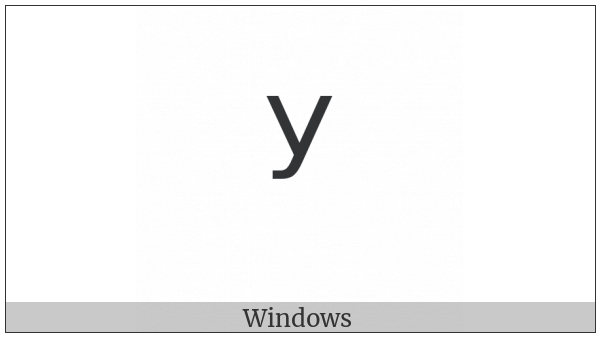 Modifier Letter Small Y on various operating systems