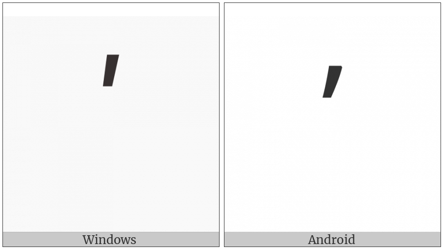 Modifier Letter Prime on various operating systems