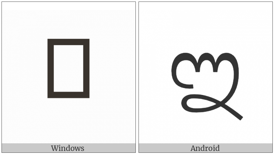Sinhala Archaic Digit Eight on various operating systems
