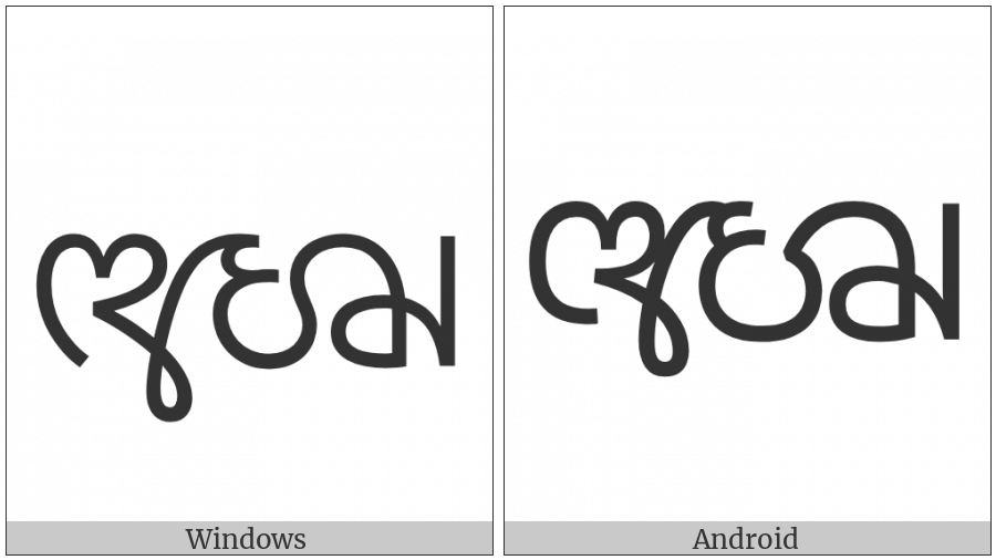 Sinhala Archaic Number Seventy on various operating systems