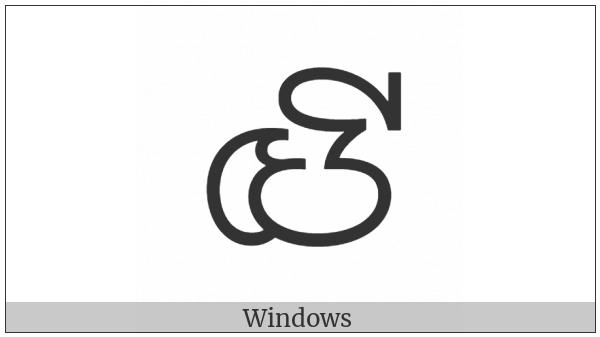 Sinhala Archaic Number Eighty on various operating systems