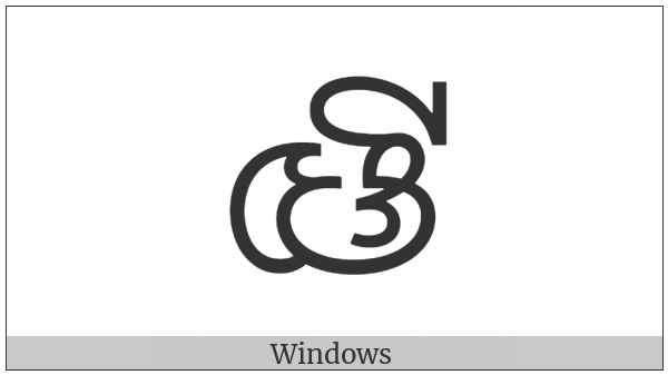 Sinhala Archaic Number Ninety on various operating systems