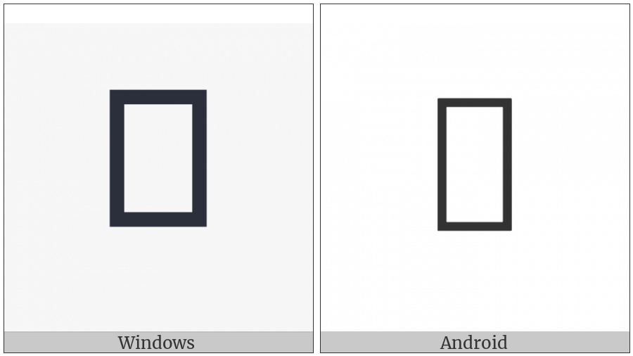 Khojki Letter A on various operating systems