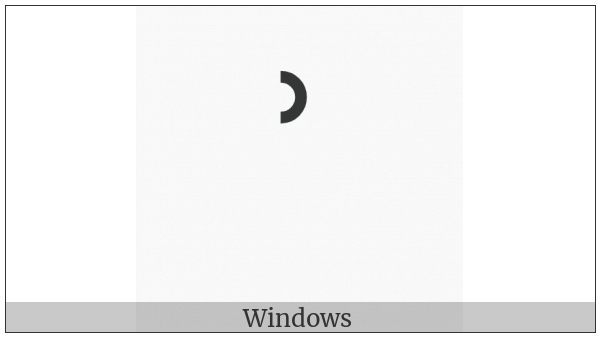 Modifier Letter Right Half Ring on various operating systems