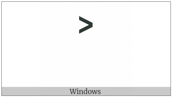 Modifier Letter Right Arrowhead on various operating systems
