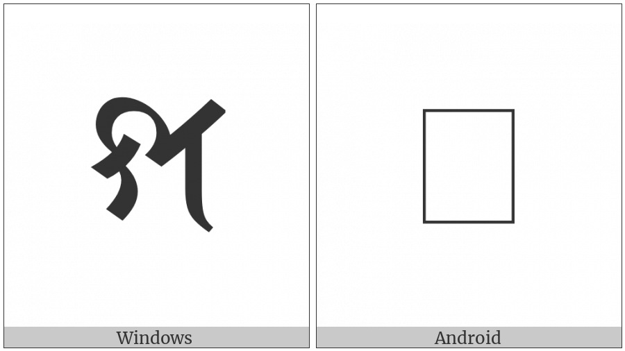 Siddham Letter Sha on various operating systems