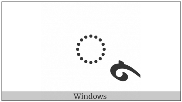 Siddham Vowel Sign Alternate Uu on various operating systems