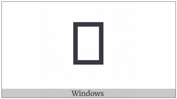 Takri Letter Bha on various operating systems