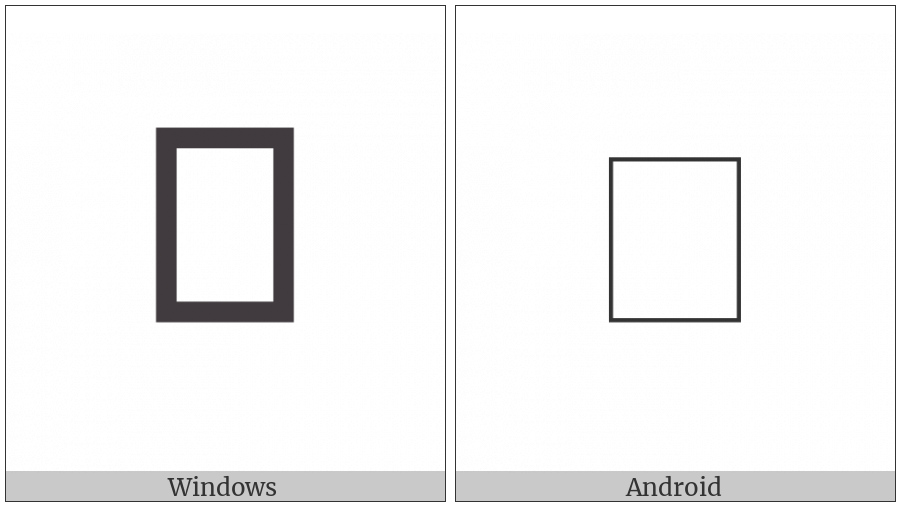Ahom Letter Dha on various operating systems